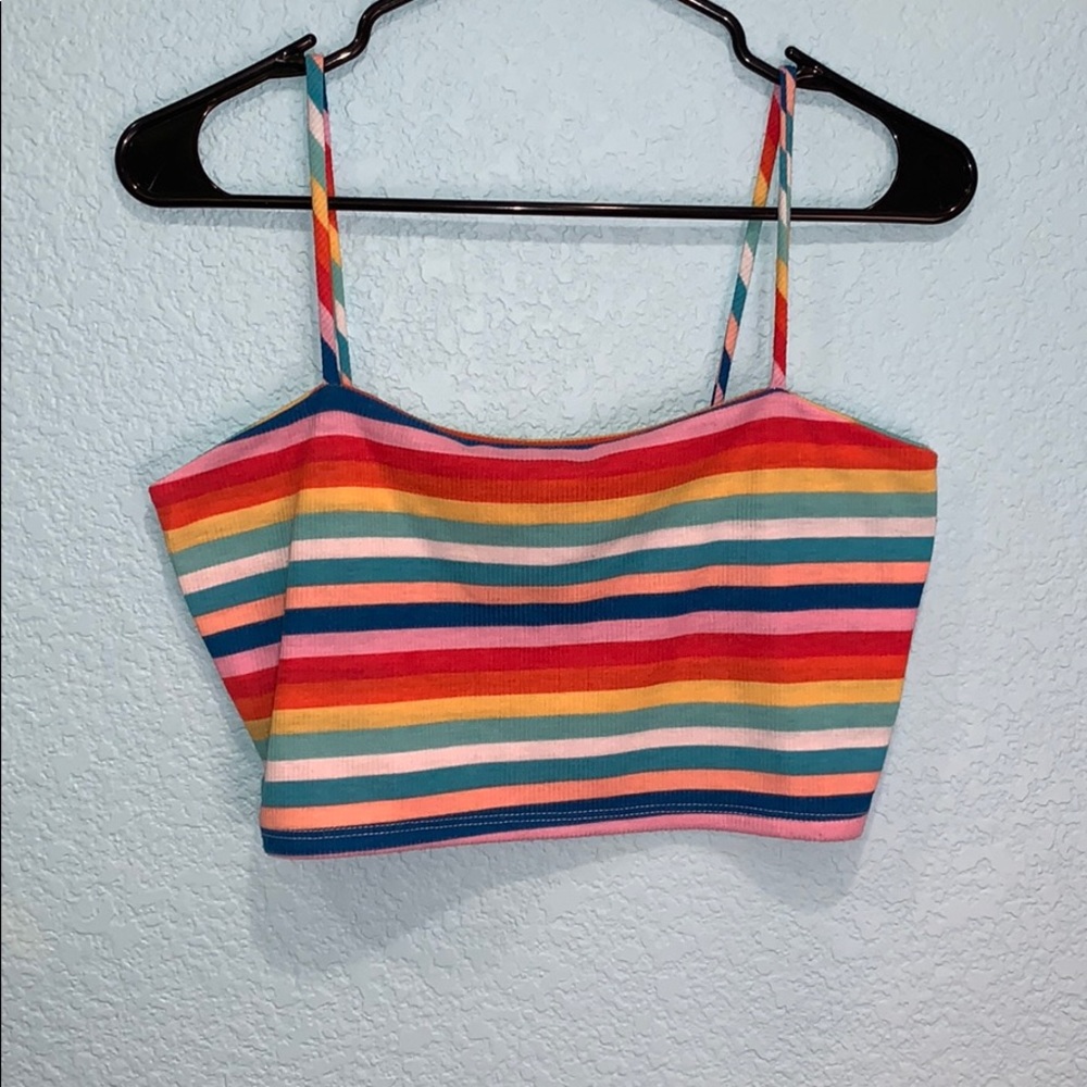 Adorable rainbow crop top